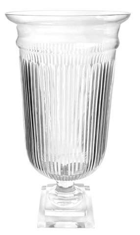 shishi Glass hurricane lines cut d19 5;h38 5cm