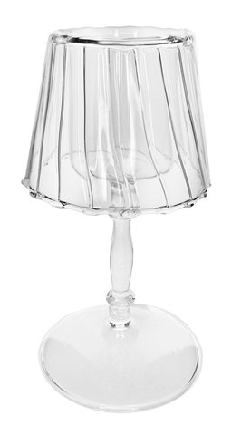 shishi Glass lamp t-light holder clear d8 5;h16cm