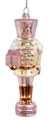 shishi Glass nutcracker mat pink lilac 18cm