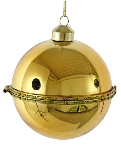 shishi Glass opening ball shiny gold 10cm