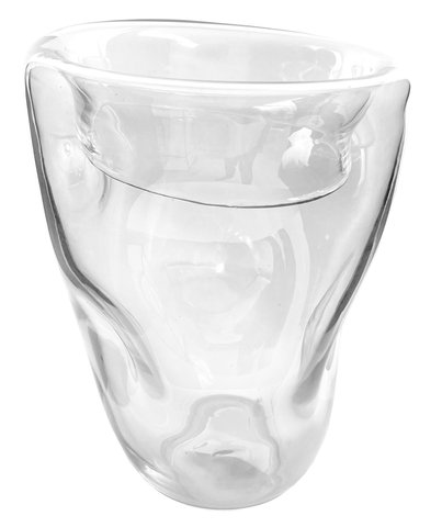 shishi Glass organic vase clear d19;h24cm