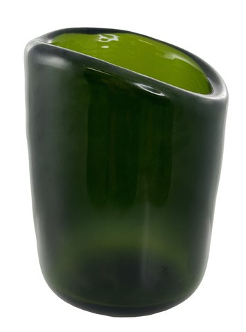 shishi Glass organic votive green d12;h16cm