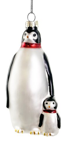 shishi Glass penguin white mat 11cm