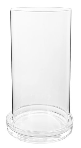 shishi Glass plate with cylinder on top d12;h21cm