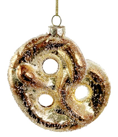 shishi Glass pretzel ornament gold 12cm