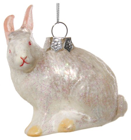 shishi Glass rabbit white 8cm