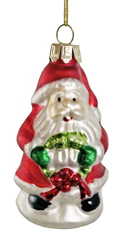 shishi Glass Santa red-white mat 10cm