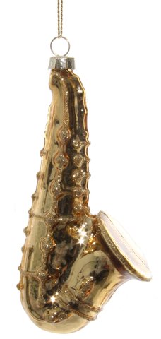 shishi Glass saxophone gold 12cm