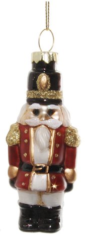 shishi Glass soldier aged red-black 9cm