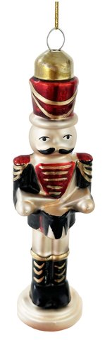 shishi Glass soldier gold mat w/red hat 14cm