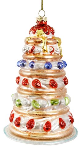 shishi Glass strawberry cake ornament 14 5