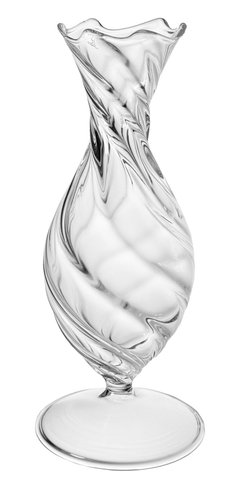 shishi Glass swirl vase clear d7;h16cm