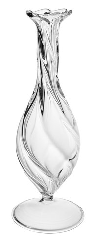 shishi Glass swirl vase clear d7;h19cm