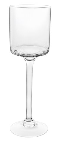 shishi Glass T-light holder on long leg clear 23cm