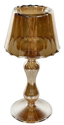 shishi Glass T-light lamp gold lustered d9 5;h20cm