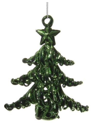 Shishi Glass Tree Dk Shiny Green 6cm