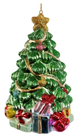 shishi Glass tree ornament 14cm