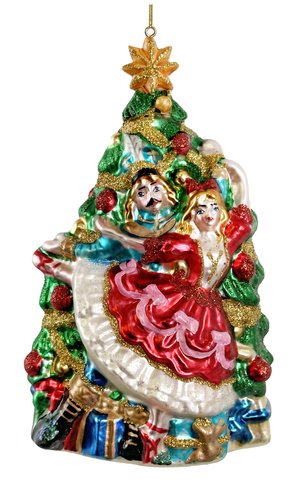 shishi Glass tree with ballet dancers 17cm