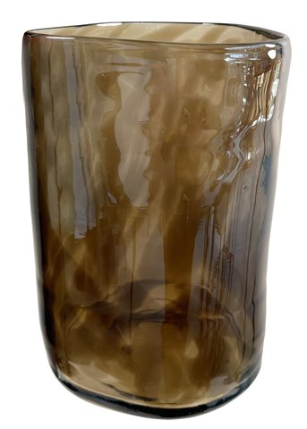 shishi Glass triangle cylinder vase lustered b