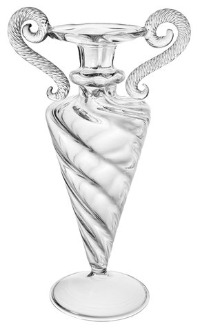 shishi Glass urn with handles clear d12 5;h23cm