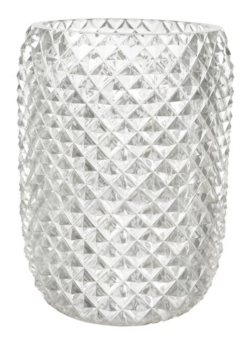 shishi Glass vase diamond cut clear d16;h21 5cm