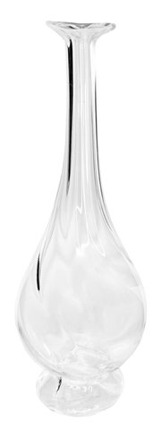 shishi Glass vase lined clear d8;h22cm