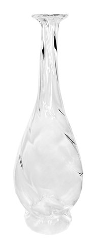 shishi Glass vase lined clear d8;h24cm