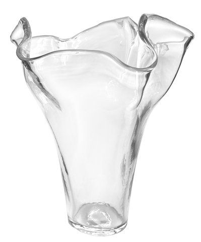 shishi Glass vase organic clear h47cm