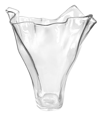 shishi Glass vase organic clear h50cm