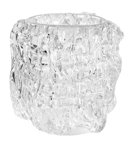 shishi Glass woven vase clear d15 h15cm