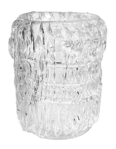shishi Glass woven vase clear d18 h23cm