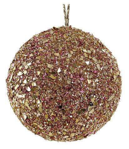 shishi Glitter flakes ball gold pink 10cm