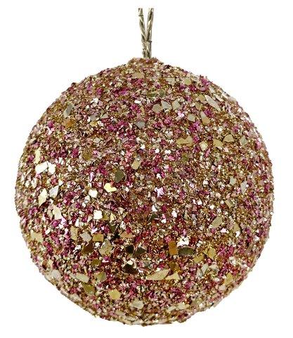 shishi Glitter flakes ball gold pink 8cm