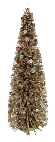 shishi Glitter-sequin tree ornament champagne 1
