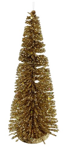 shishi Glitter tree ornament gold 13cm