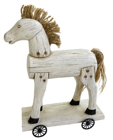shishi Horse decoration off white 25cm