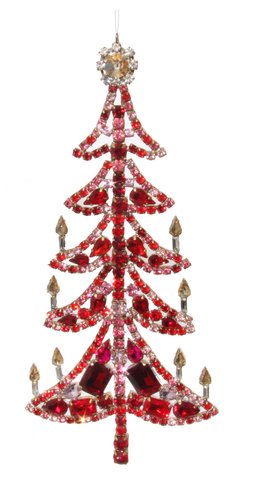 shishi Jewel tree ornament mixed red 21cm