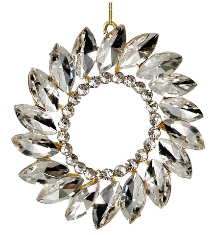 shishi Jewel wreath ornament silver gold frame 6cm