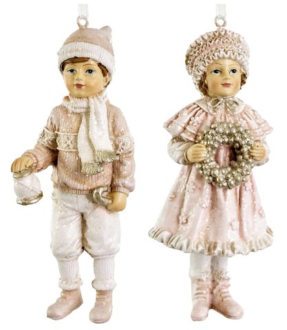 shishi Kids ornament lt pink silver mix2 10 5cm