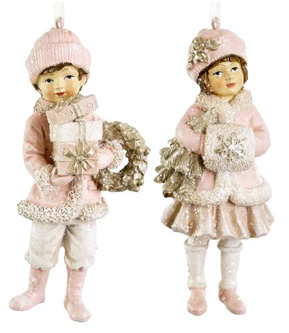 shishi Kids ornament pink white mix2 10cm