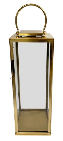 shishi Lantern brass raw 30 5x30 5x84cm