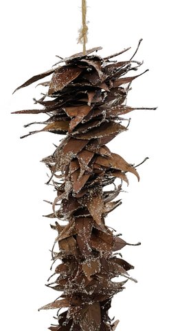 shishi Leaves garland brown with ice 100cm