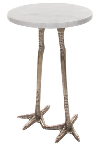 shishi Marble table on bird feet gold d30;h45cm