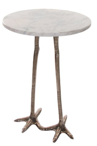 shishi Marble table on bird feet gold d36;h49cm