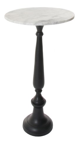 shishi Marble table XL white top black base d4