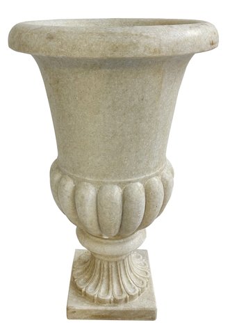 shishi Marble urn aged white d55;h95cm