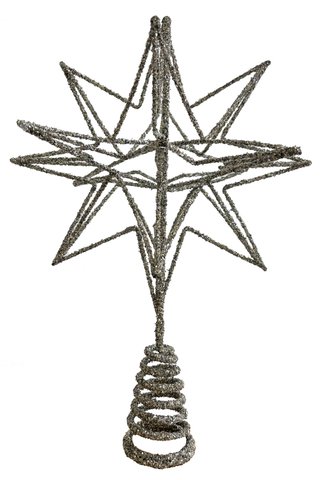 shishi Metal 3D star treetop silver 23cm