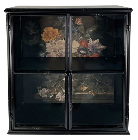 shishi Metal cabinet with floral painting 50x20