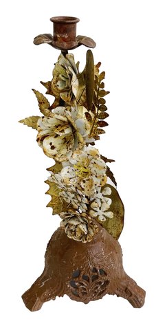 shishi Metal candleholder x 1 candle aged yello