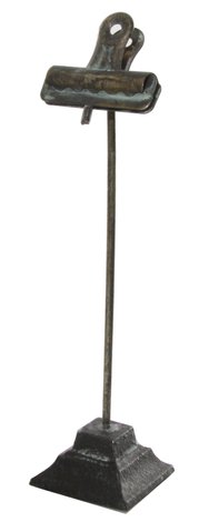 shishi Metal clip on square stand aged black 22cm